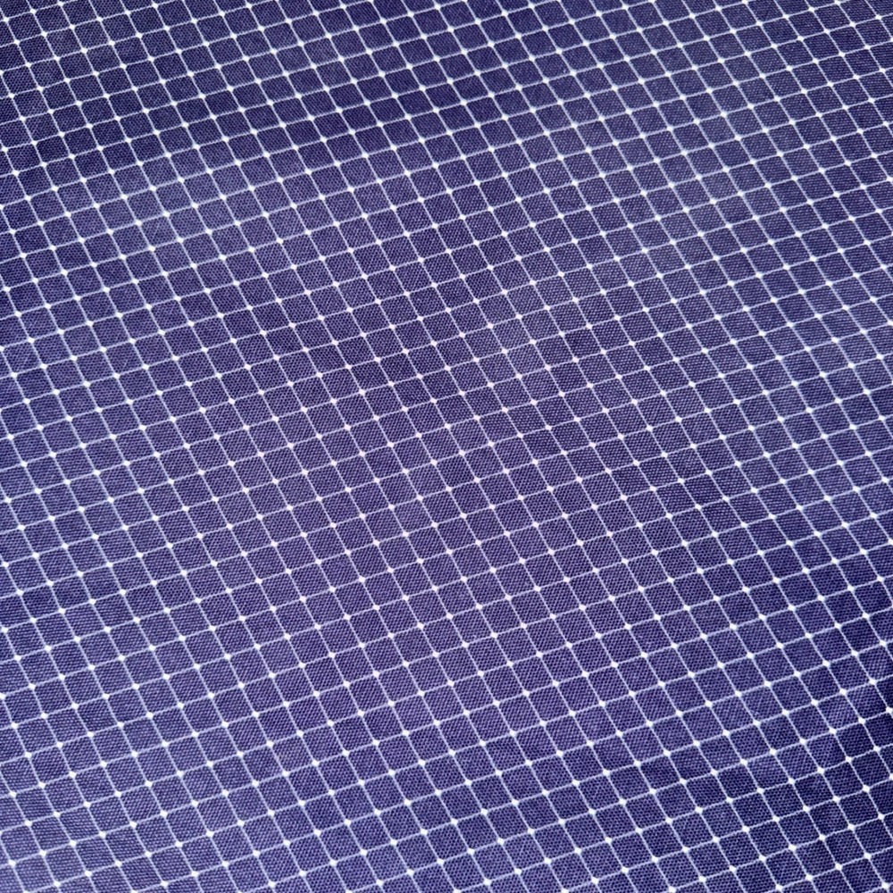 Waverly Inspirations Geometric Cotton Fabric Navy Blue 2 Yards Screen Print